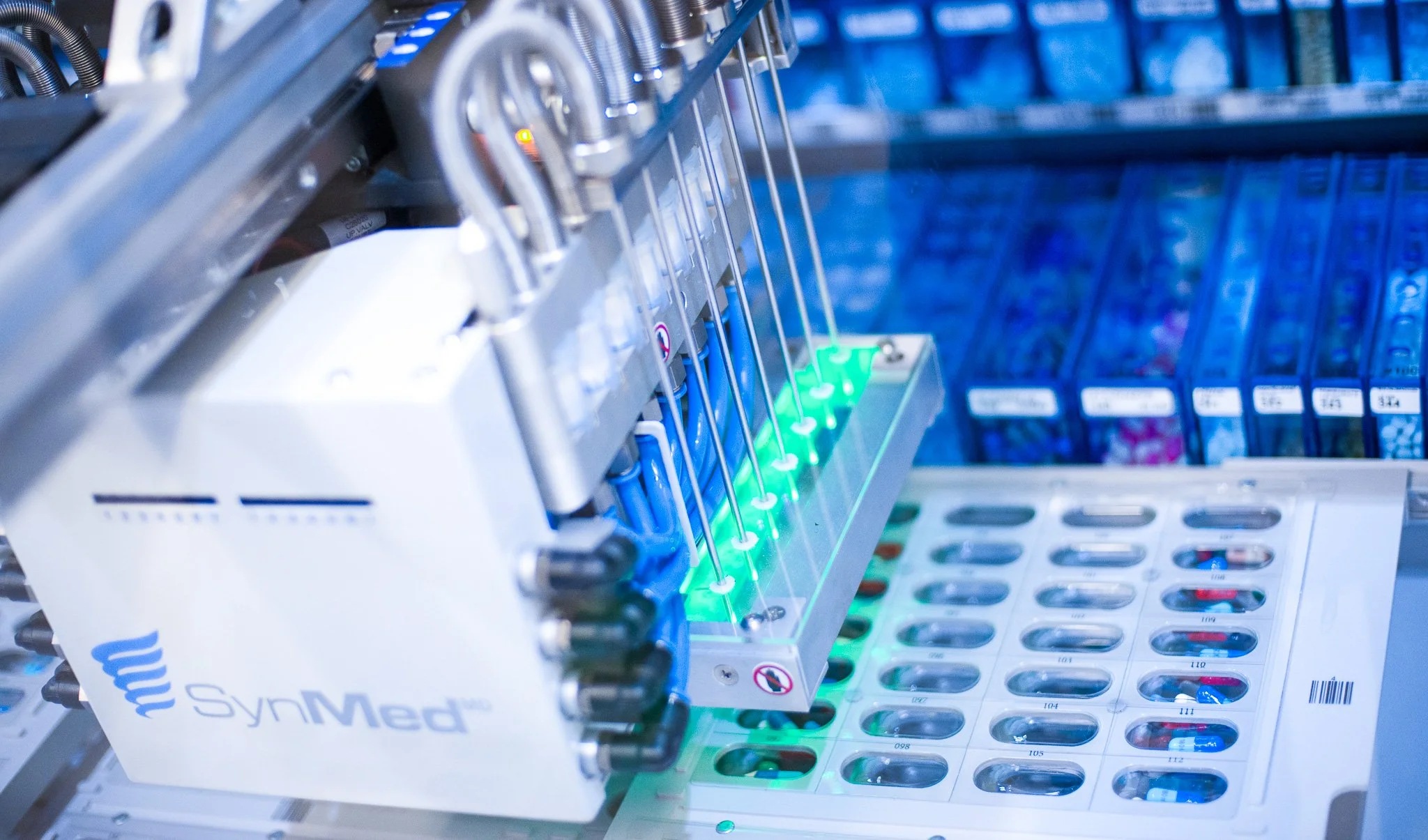 Multi-dose blister packs with automated filling.
