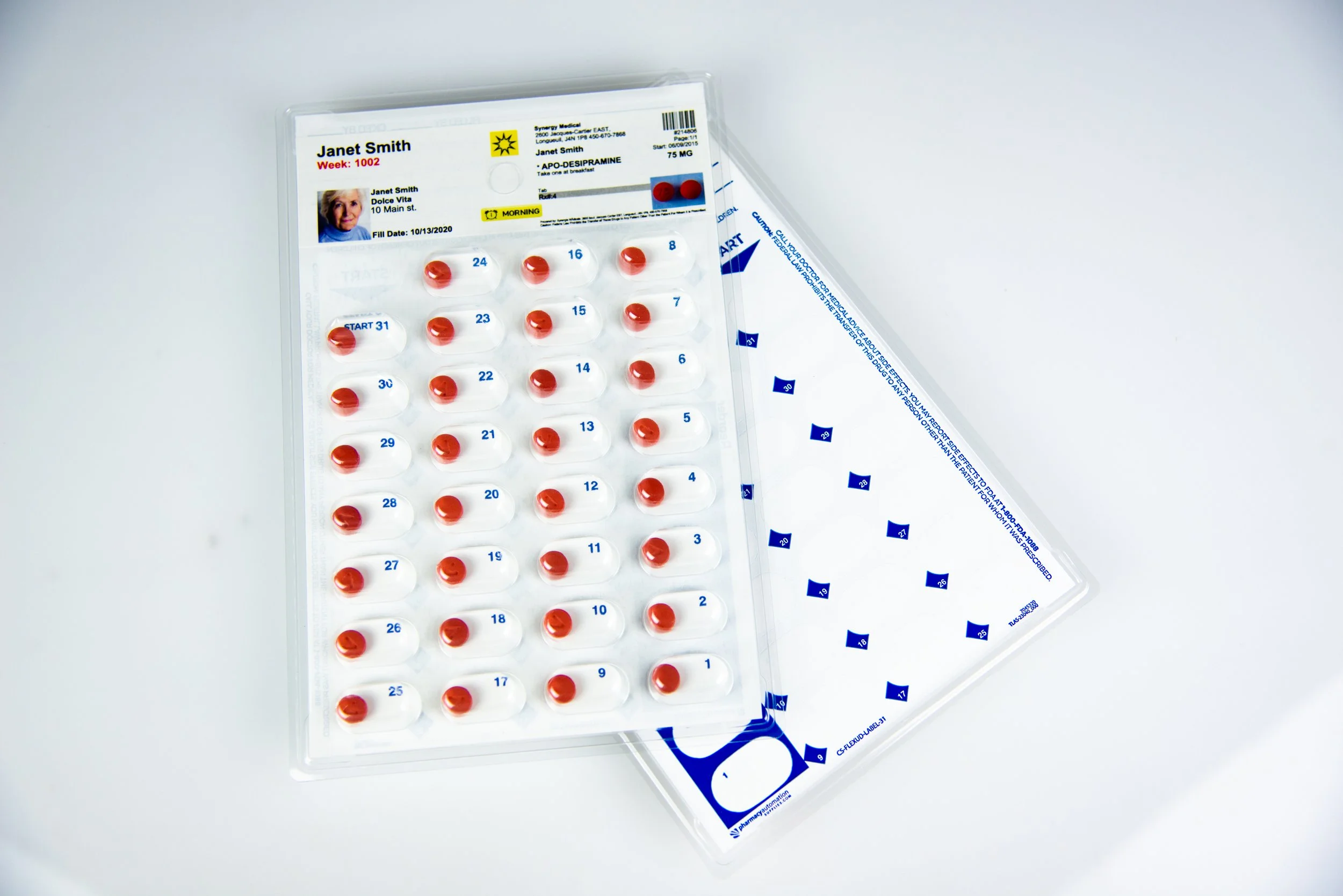 Jones designed blister packs optimized for automation.