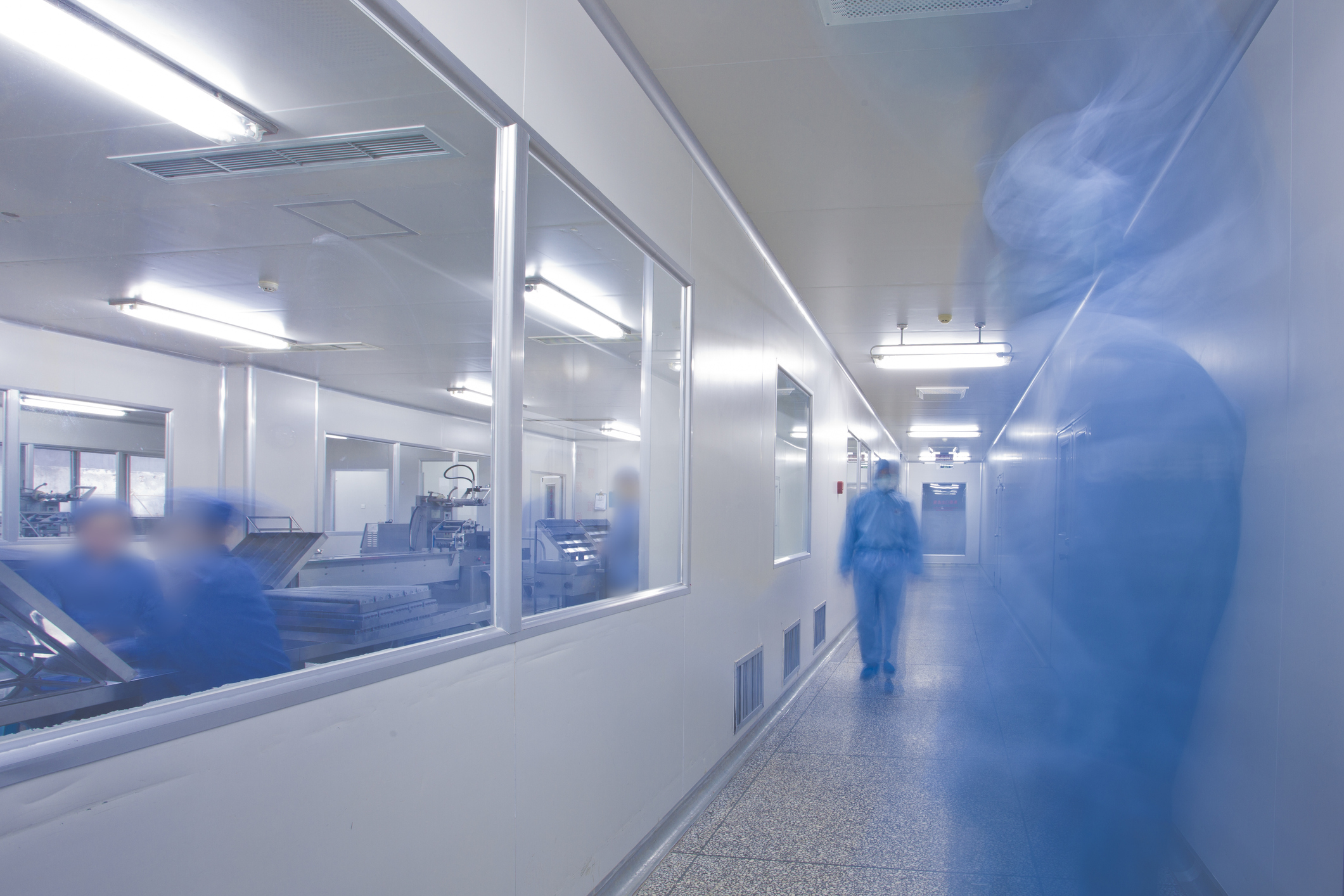 Chinese hospital laboratory working