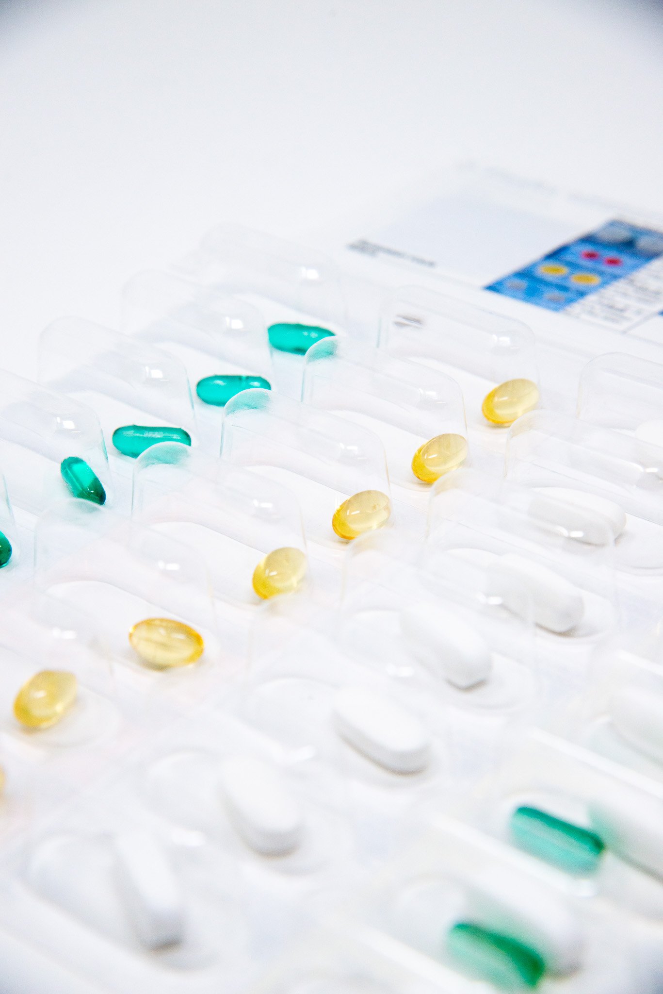 Image: a closeup image of a blister pack FlexRx Gen 2 & FlexRx Reseal