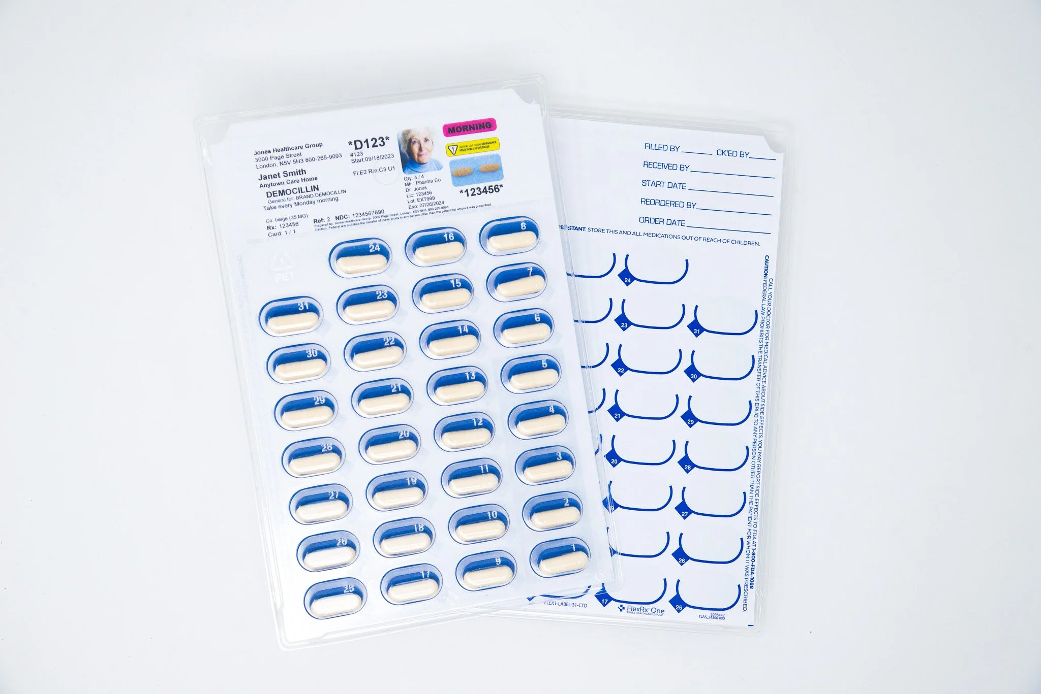 FlexRx One single-dose medication adherence packaging from Jones.